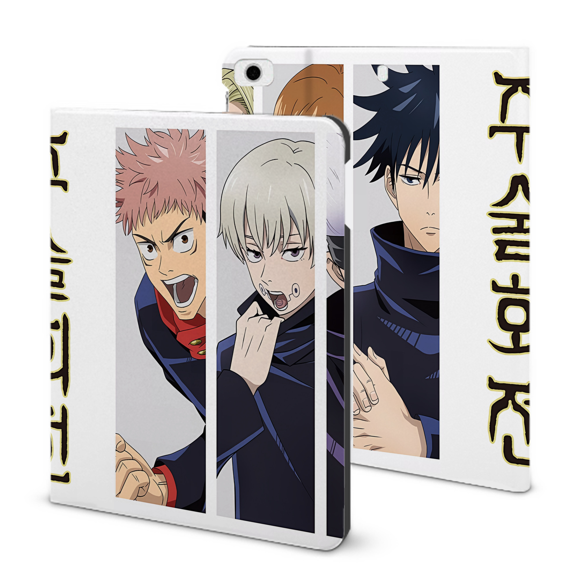 （画像用） 呪術廻戦 Jujutsu Kaisen IPad ケース ブック型 PUレザー TPU 耐衝撃 軽量 薄型 ペン収納なし 全面保護 IPad 各モデル対応